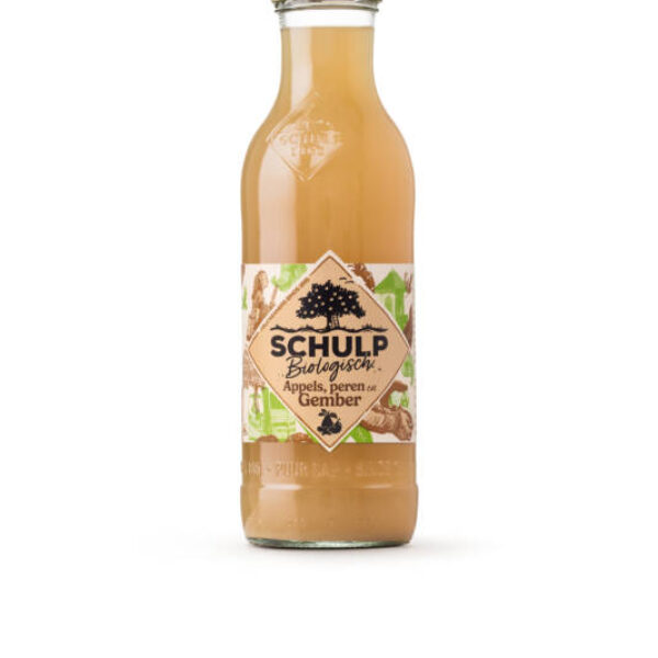 Schulp biologische appel-peer-gembersap 0,75 l.